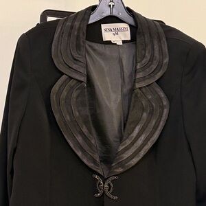 Three Piece Black Skirt Suit